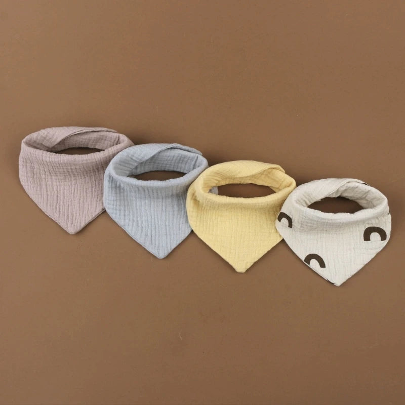 4Pcs/Lot Cotton Baby Bibs Muslin