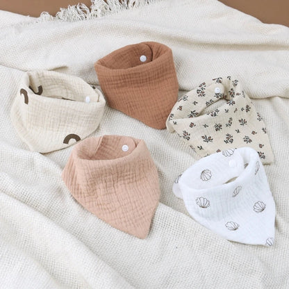 4Pcs/Lot Cotton Baby Bibs Muslin